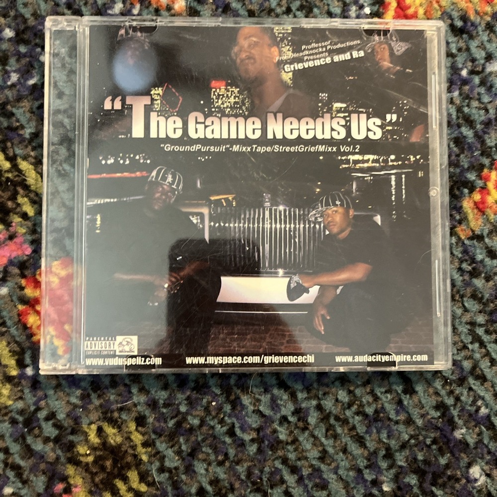 The Game Needs Us CD 2006 Rare Rap Mixtape Grievence Ra Street Grief Mixx Vol 2